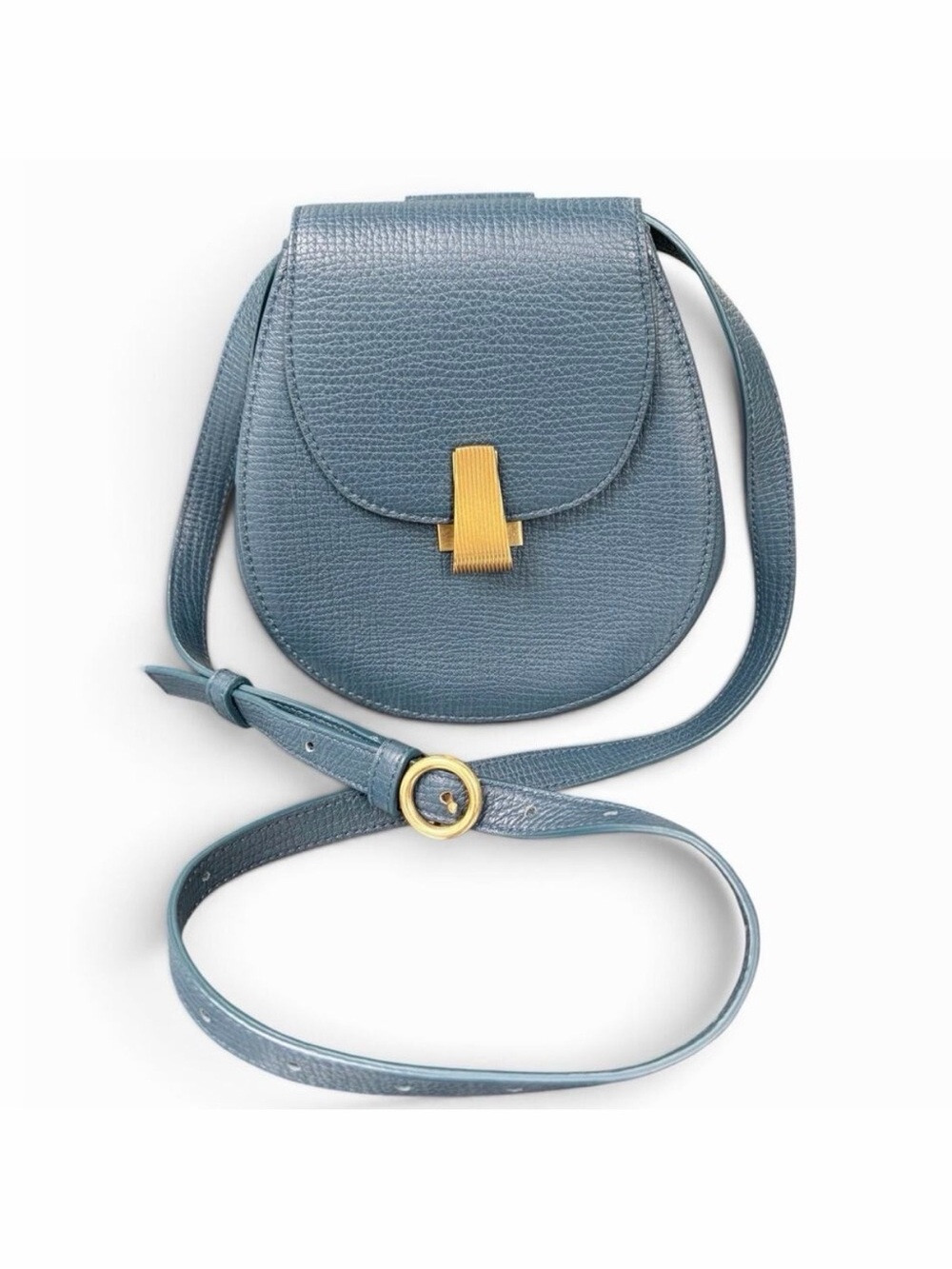 Bottega Veneta Palmellato Calfskin Rounded Belt Bag in Deep Blue Petrol w/ COA
